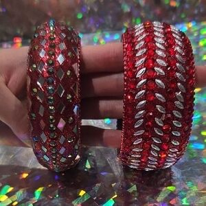 Dazzling Red and Silver Women's Bracelets